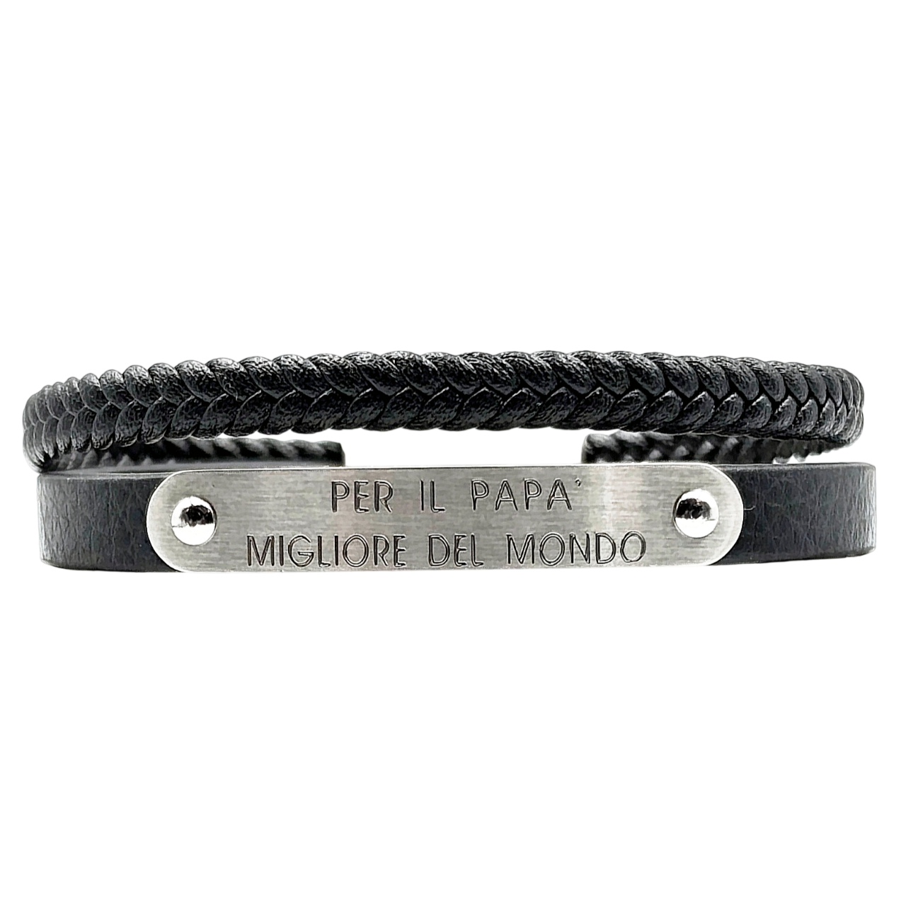 Bracciale Per il Papà Migliore del Mondo Acciaio Anallergico